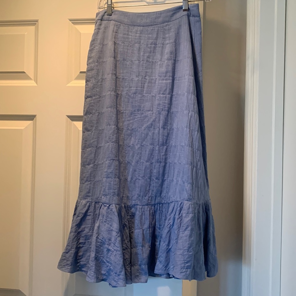 Intermix blue lightweight chambray skirt -2